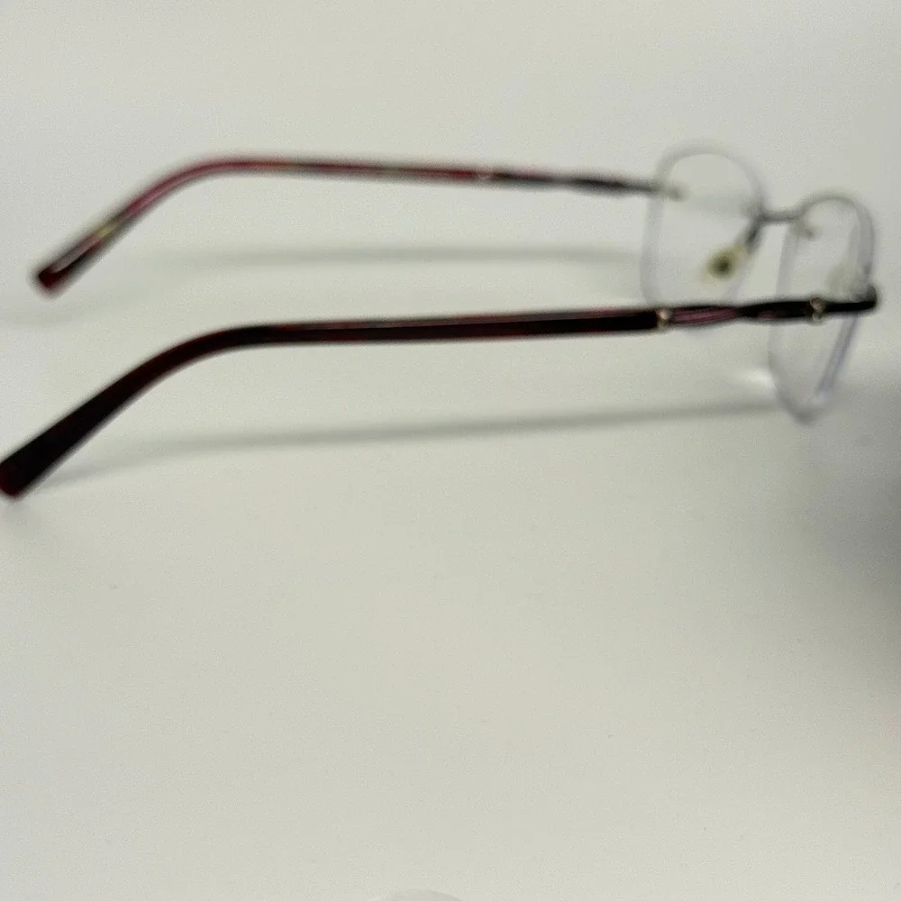 Pure with Airlock Tula 203 505 Rimless Eyeglasses‎ Burgundy 52-18-140